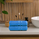 Trident Comfort Living Highly Absorbant Hand Towels - 400 GSM 100% Cotton - Pack of 2 - Ocean Blue