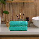 Trident Comfort Living Highly Absorbant Hand Towels - 400 GSM 100% Cotton - Pack of 2 - Sea Green