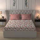 TRIDENT Bedsheet Moments Cotton Gift Set (1 Double Bedsheet , 2 Pillow) - Ivy Red