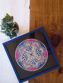 Lotus Sutra' Hand-painted On Leather Painting Wall Art