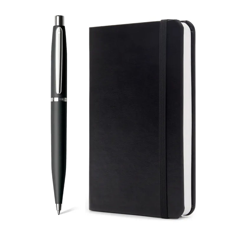 GIFTSET SHEAFFER VFM G9405 MATTE BLACK WITH CHROME TRIM BP WITH SMALL NOTEBOOK