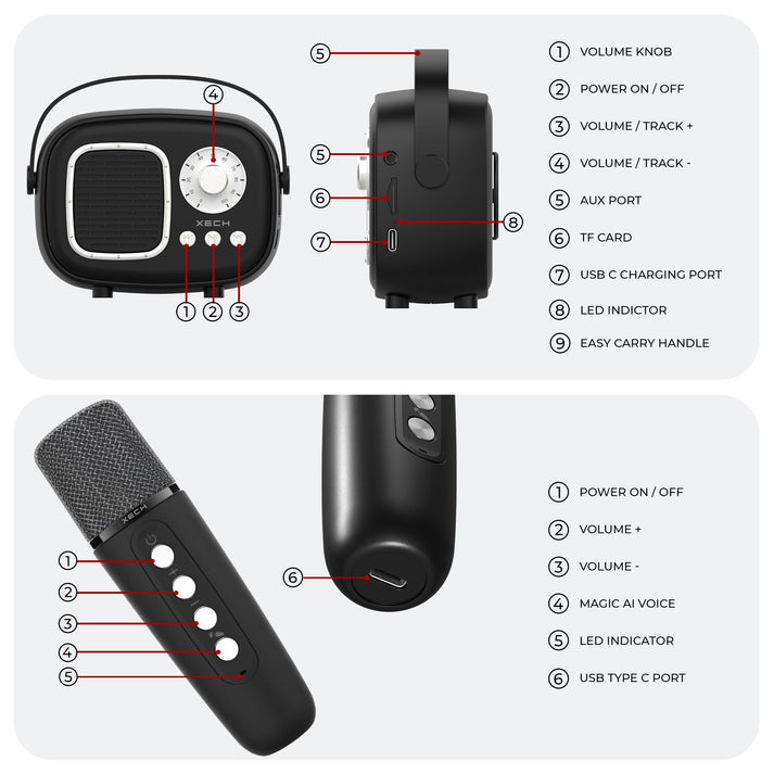 Rechargeable Karaoke Party Speaker