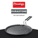 Prestige Durastone 25 Cm Non-Stick Hard Anodised Tawa | Residue Free | 6 Layers Coating | Scratch And Abrasion Resistant| Black