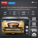 Prestige Digi-Otg 28 Litre Oven Toaster Grill| Smart Digital Display| Convection/Air Fryer Function| Rotisserie Function| Stainless Steel Heaters