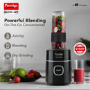 Prestige Nutri-Jet Mixer Grinder With 2 Jars| 450 Watts| Sipper Lid & Additional Cover Lid| Isi Certified| One-Touch Operation