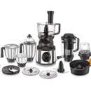 Prestige 1000 Watts Endura Pro Mixer Grinder With 6 Jars And Food Processor Attachments| Sturdy Stainless Steel Body| Ball Bearing Pure Copper Motor| See-Through Lids| Black And Silver