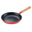 Prestige Castlite Enamel Coated Cast Iron Fry Pan 24Cm/1.4L | Lightweight, High Heat Retention | Gas & Induction Compatible | Low-Oil Cooking | Stay-Cool Wooden Handle | Easy Clean