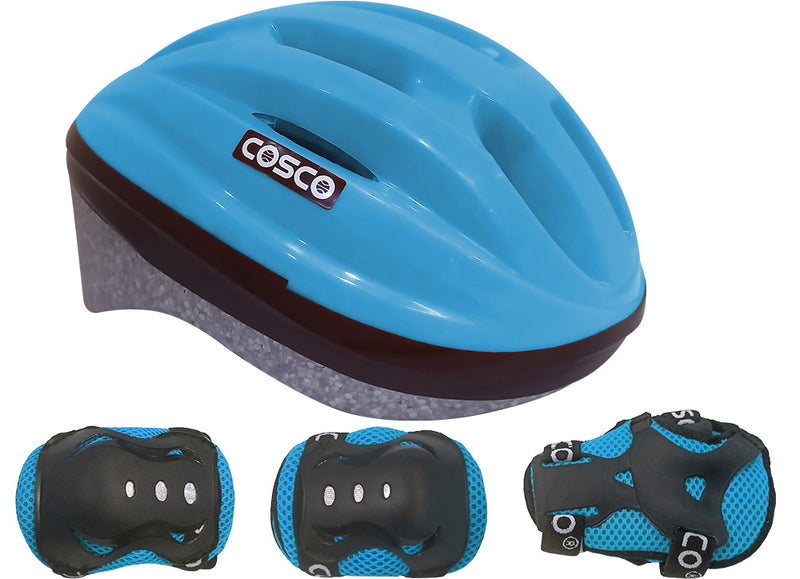 Cosco Protective Gears Helmet, Superior Knee,Elbow Junoir Color May Vary