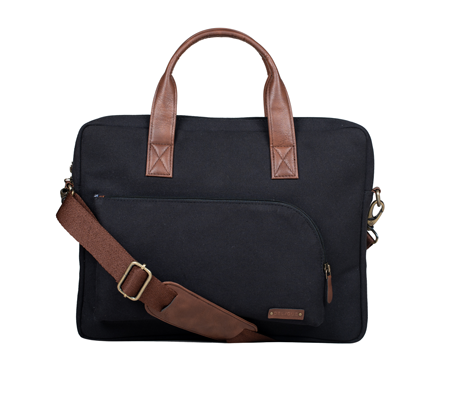 Rush Laptop Messenger Bag- Black