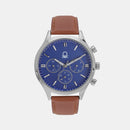 UCB Signature Blue Male Multifunction Analog Leather Watch