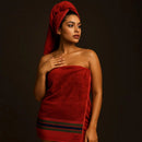 Osia Eco Friendly Pure 100% Bamboo Silk Luxury Bath Towel (Earth Fire Red) | Ultra-Soft, 3X Absorbent, Quick Dry, 70x150 CM