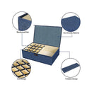 HOQ Clothing Organiser 17 compartment Storage Box Linen