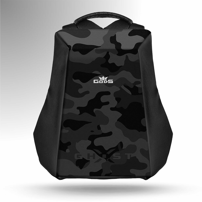 GODS Ghost X Black Camo Anti Theft 15.6 inch Polyester Laptop Tech Backpack(25 Ltrs, Black)