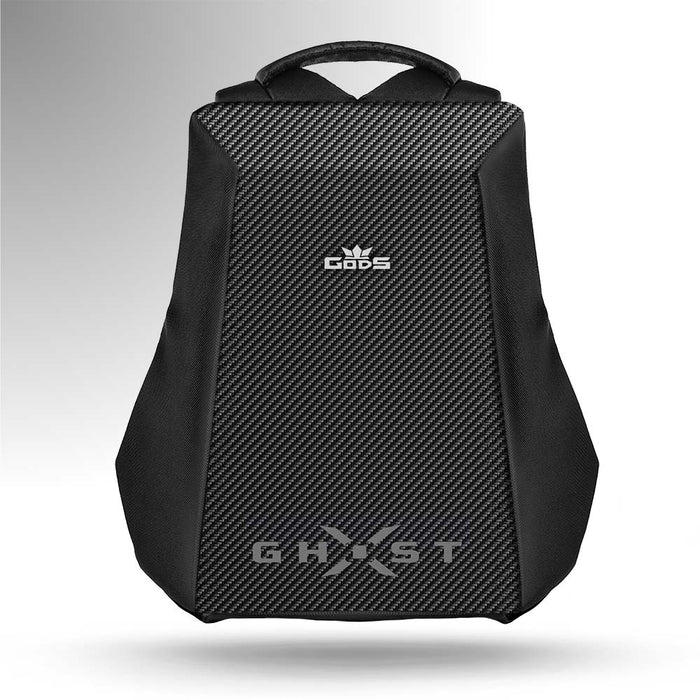 GODS Ghost X Carbon Fiber Anti Theft 15.6 inch Polyester Laptop Tech Backpack(25 Ltrs, Black)