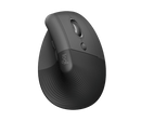 Logitech Lift Vertical Ergonomic Mouse, Wireless, Bluetooth or Logi Bolt USB Receiver, Quiet clicks, 4 Buttons, Compatible with Windows/macOS/iPadOS, Laptop, PC - Graphite