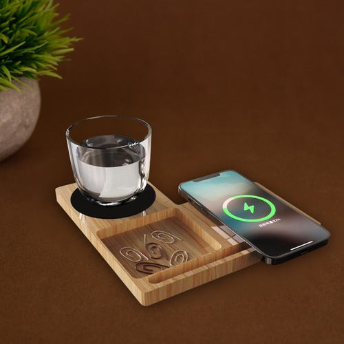 Willow 3.0 15W Wireless Charger With Cup warmer & Phone Stand MT549