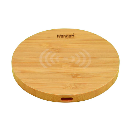 Olive 15W Round Wireless Bamboo Charger