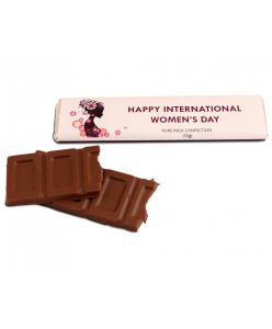 4 gift bar set - Pure milk Confection chocolate bar 15 gms each wishing Happy International women's day - 60gms