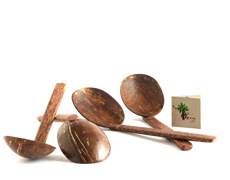 Natural Handmade Coconut Shell Serving Spoon | Eco-Friendly
