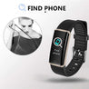 PTron Pulse Fitness Activity Tracker Watch Band With Heart Rate For All Smartphones (Silver/Black)