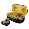 PTron Bassbuds Evo True Wireless Stereo Earphones, 12Hrs Playback With Case & Mic - Black/Yellow