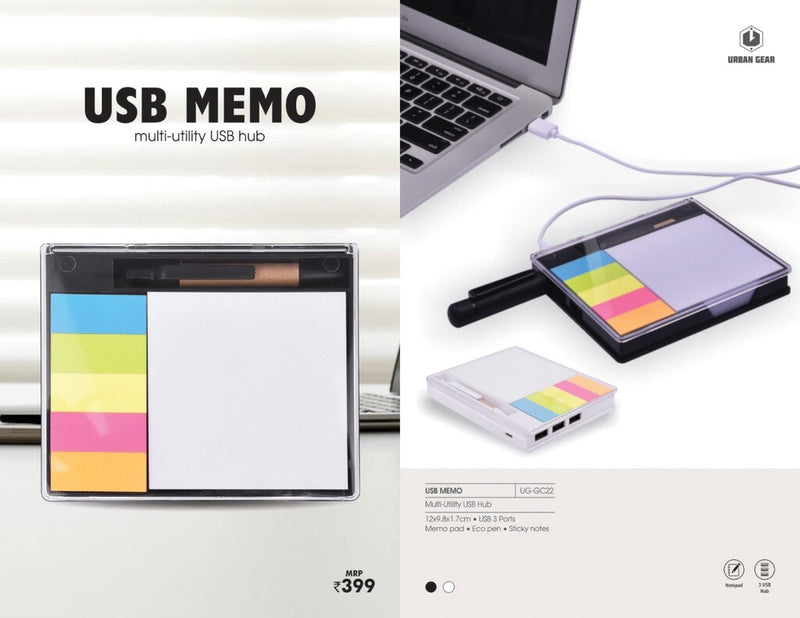 Multi-Utility USB Hub - USB Memo