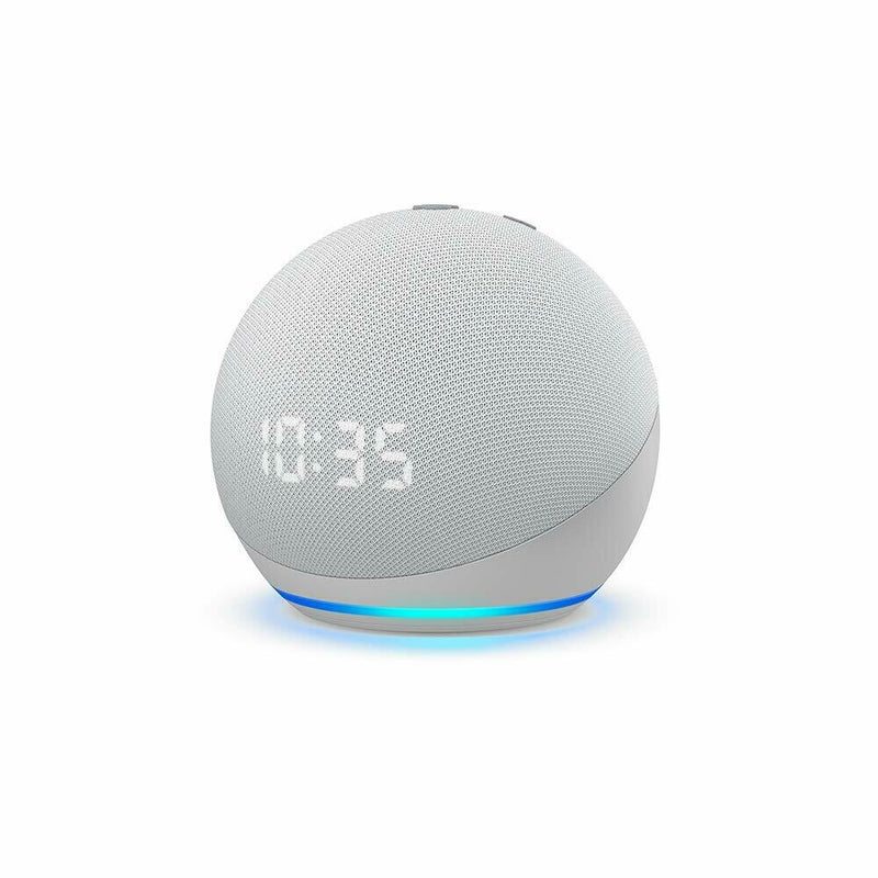 Amazon Echo Dot 4rd Gen With Clock, White