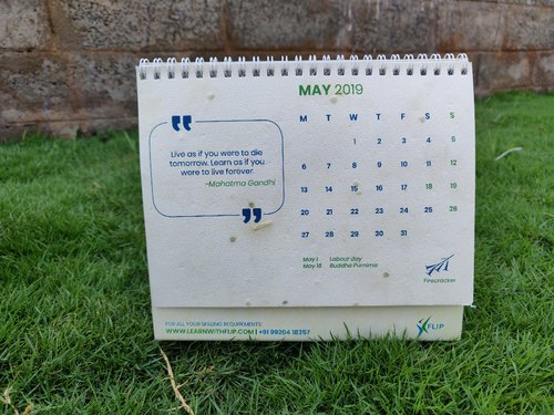 Eco 2020 Plantable Seed Paper Wooden Calendar