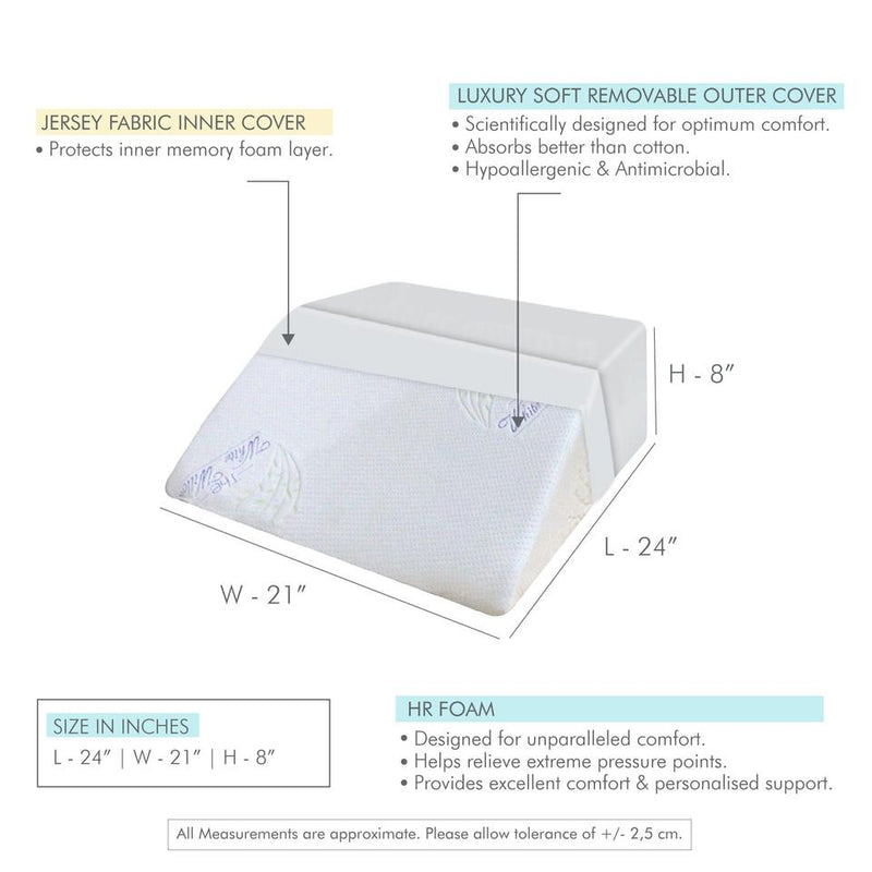 Sirius - HR Foam Leg Elevation Wedge Pillow - Medium Firm
