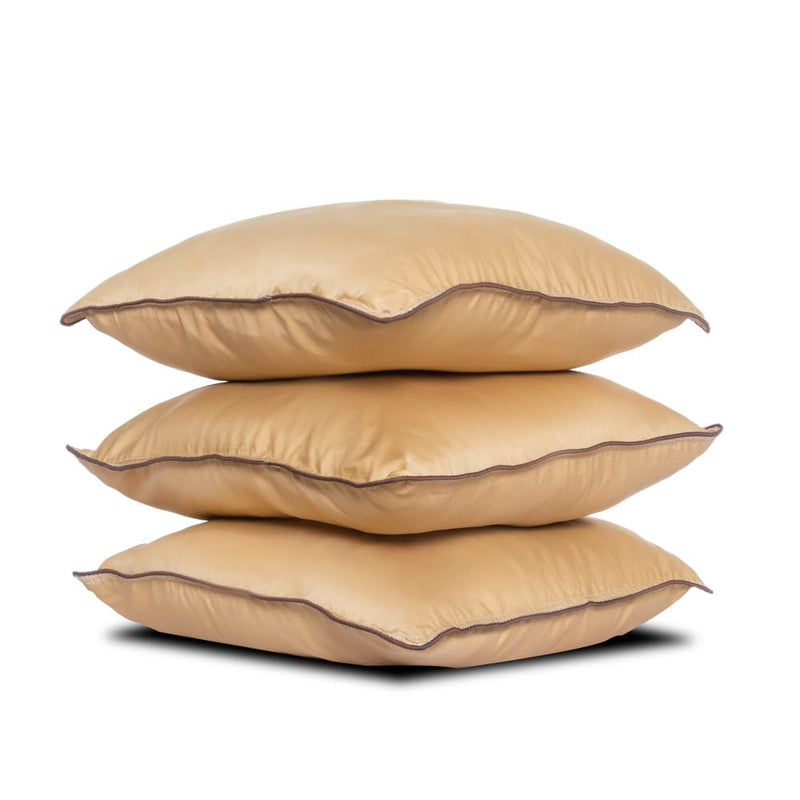 Hollow Fibre Filled Cushion, 16x16 Inch, Beige Set of 5