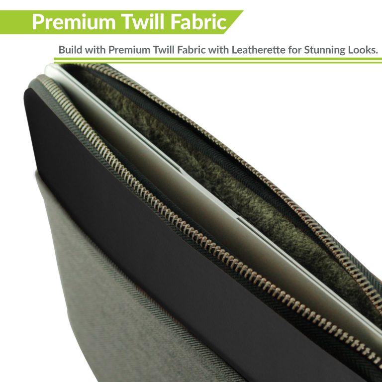Laptop Sleeve “Trail Folio” with External Document Slip Pocket (Black/ Grey)