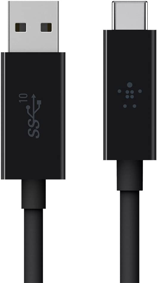 BELKIN F2CU029bt1M-BLK 3.1 USB-A to USB-C Cable, 3ft