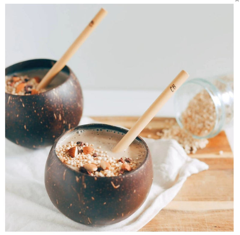 Coconut Cup | Natural & Handmade | Tea / Smoothie / Juice - 200 ml (Set of 2)