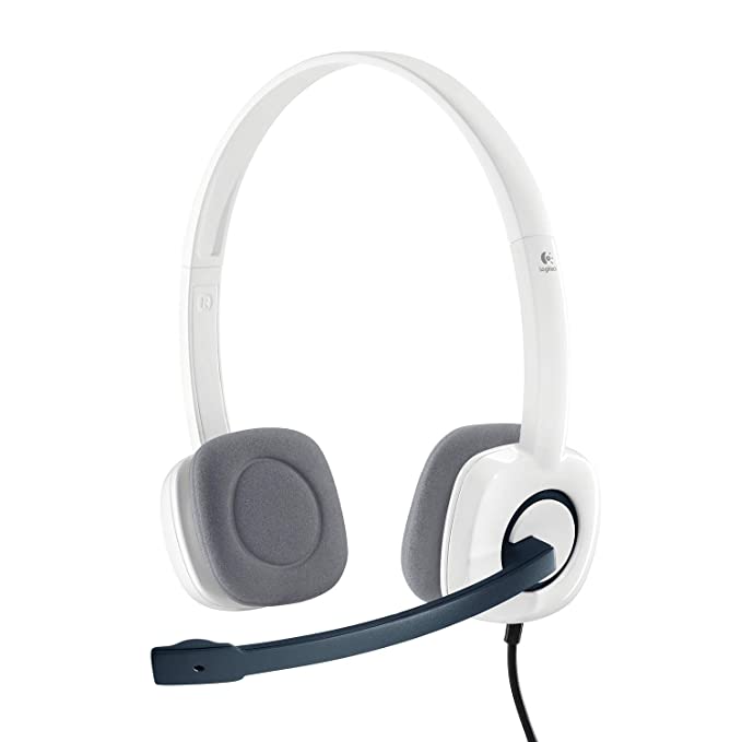 Logitech H150 Wired On Ear Headphones with Mic (White)