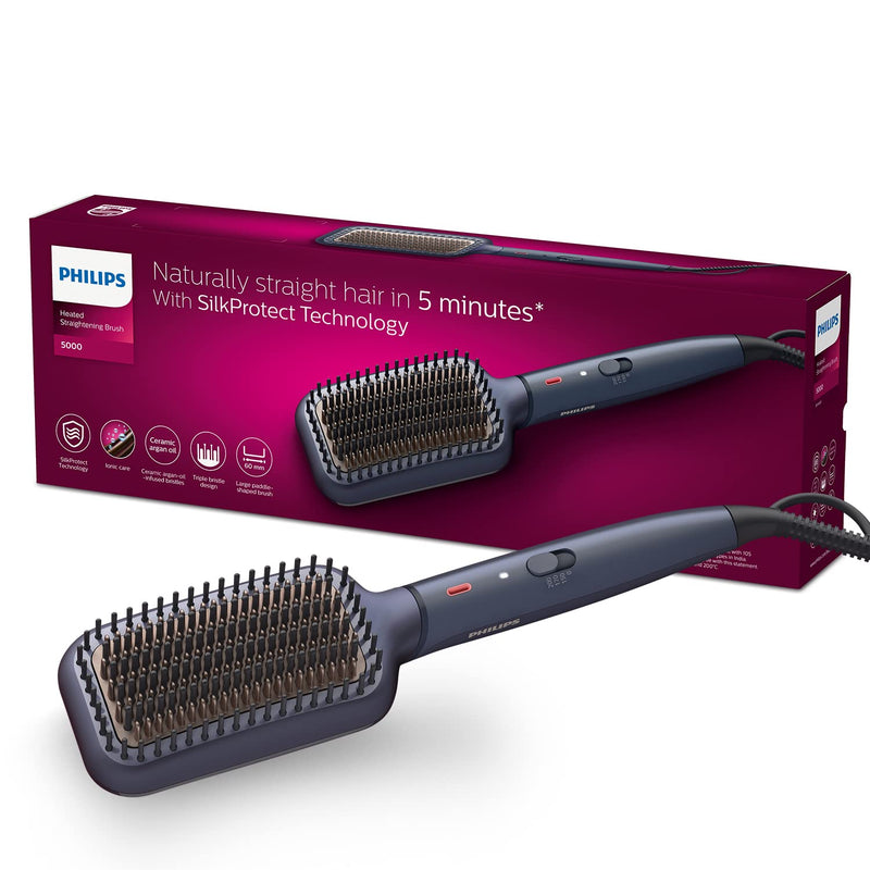 Heated Straightening Brush with Argan Oil BHH885