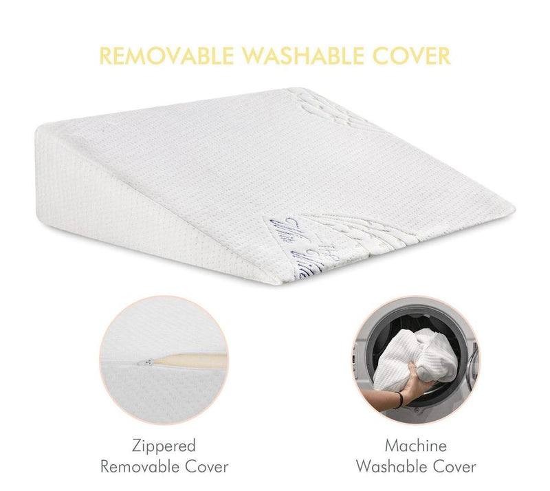 Virtuoso - Cooling Gel Memory Foam & HR Foam Wedge Pillow - Medium Size - Medium Firm