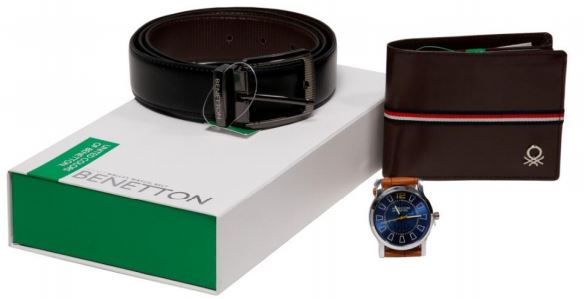 UCB Combo – Mans Wallet , Belt & Wrist Watch