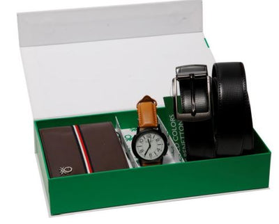 UCB Combo Mans Wallet Belt Wrist Watch
