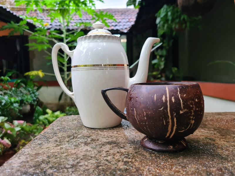 Coconut Teacup - Set of 2 | Idea for hot & cold beverages