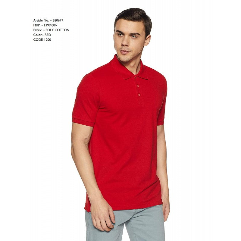ADIDAS TSHIRT BS0677 Red Poly Cotton Tshirt