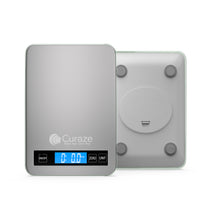 Curaze Digital Kitchen Weighing Scale, 10Kg Capacity, Silver, Stainless Steel Body