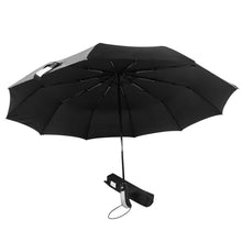 Large Umbrella with Auto Open and Close, 23 Inches 3 Fold, Black, Polyester Fabric