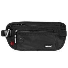Travel Money Belt, 50 Inches Strap, Black, RFID Secure with Polyester Fabric