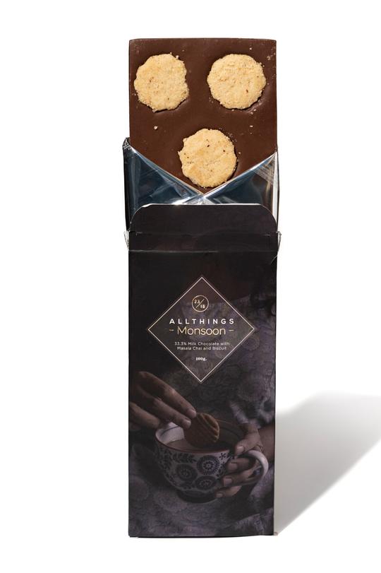 All Things Monsoon 33.3% Milk Chocolate With Chai And Biscuit