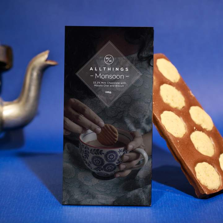 All Things Monsoon 33.3% Milk Chocolate With Chai And Biscuit