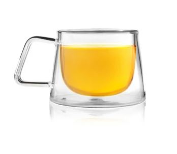 SHIMMER - Borosilicate Glass Double Wall Clear Cup