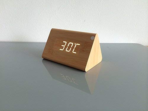 Premium Wooden Style Alarm,Date,Temperature Led Table Clock