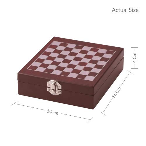 Wooden Chess Board & Bar Essentials