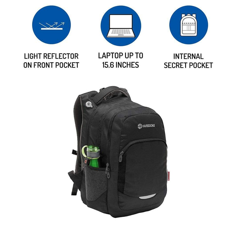 Xeno 33L Q4 Reflector Laptop Backpack With Free Rain Cover And Handy Pouch(15.6")