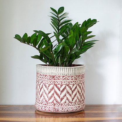 Zoya Block-printed Planter Basket